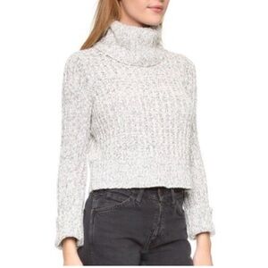 Free People Cream Turtleneck Sweater